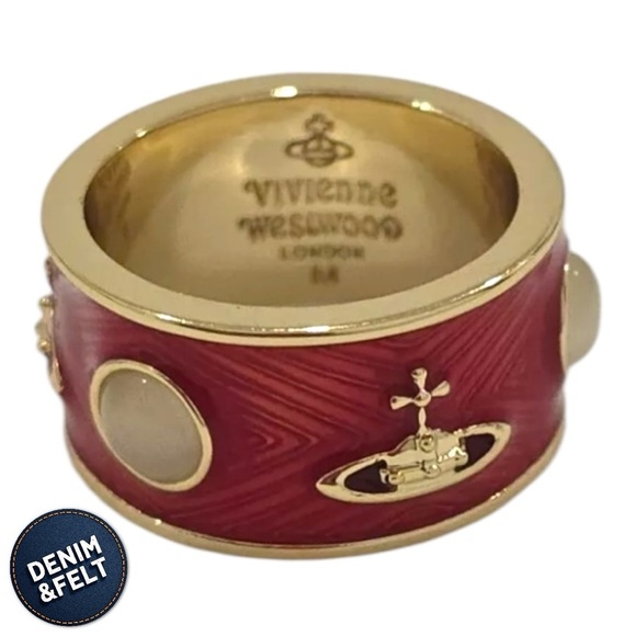 Vivienne Westwood Gold Red Opal King Ring Size 8 | EUC!! ♥️♥️ - Picture 1 of 8